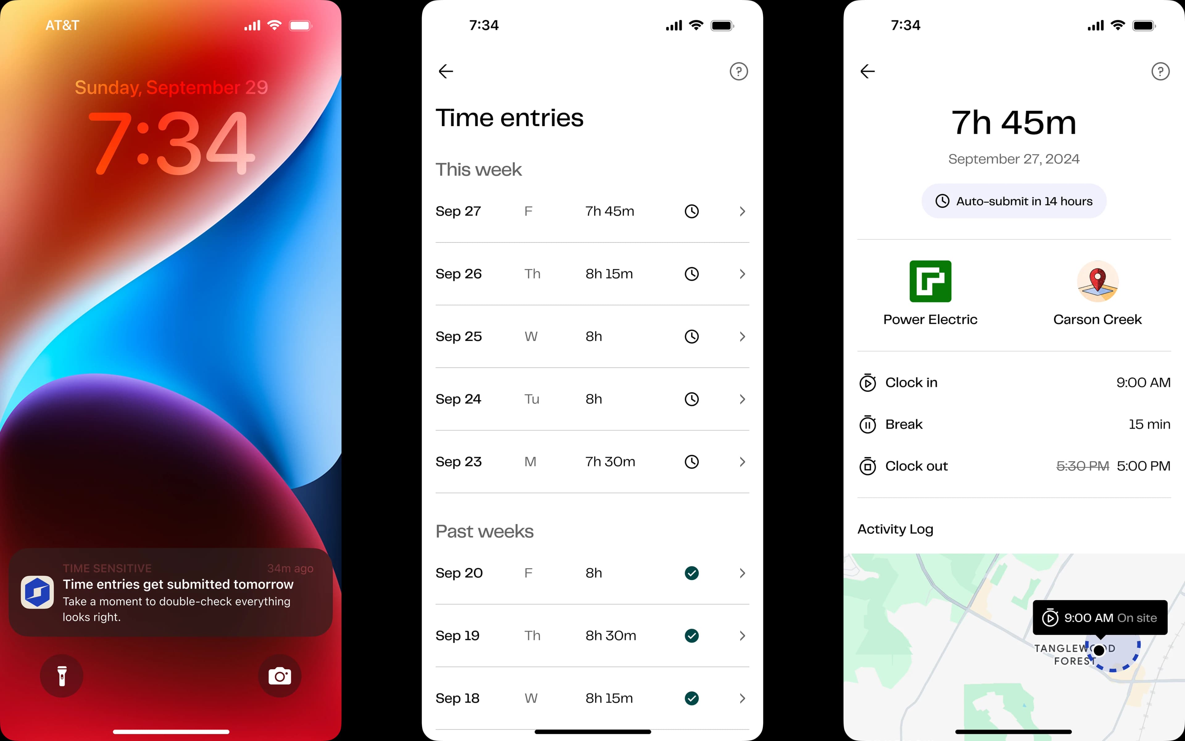 Worker time entry edit flow in Trades app