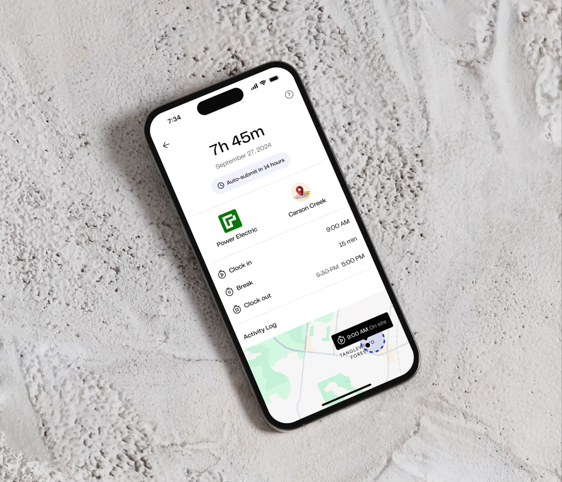Buildforce time tracking app.