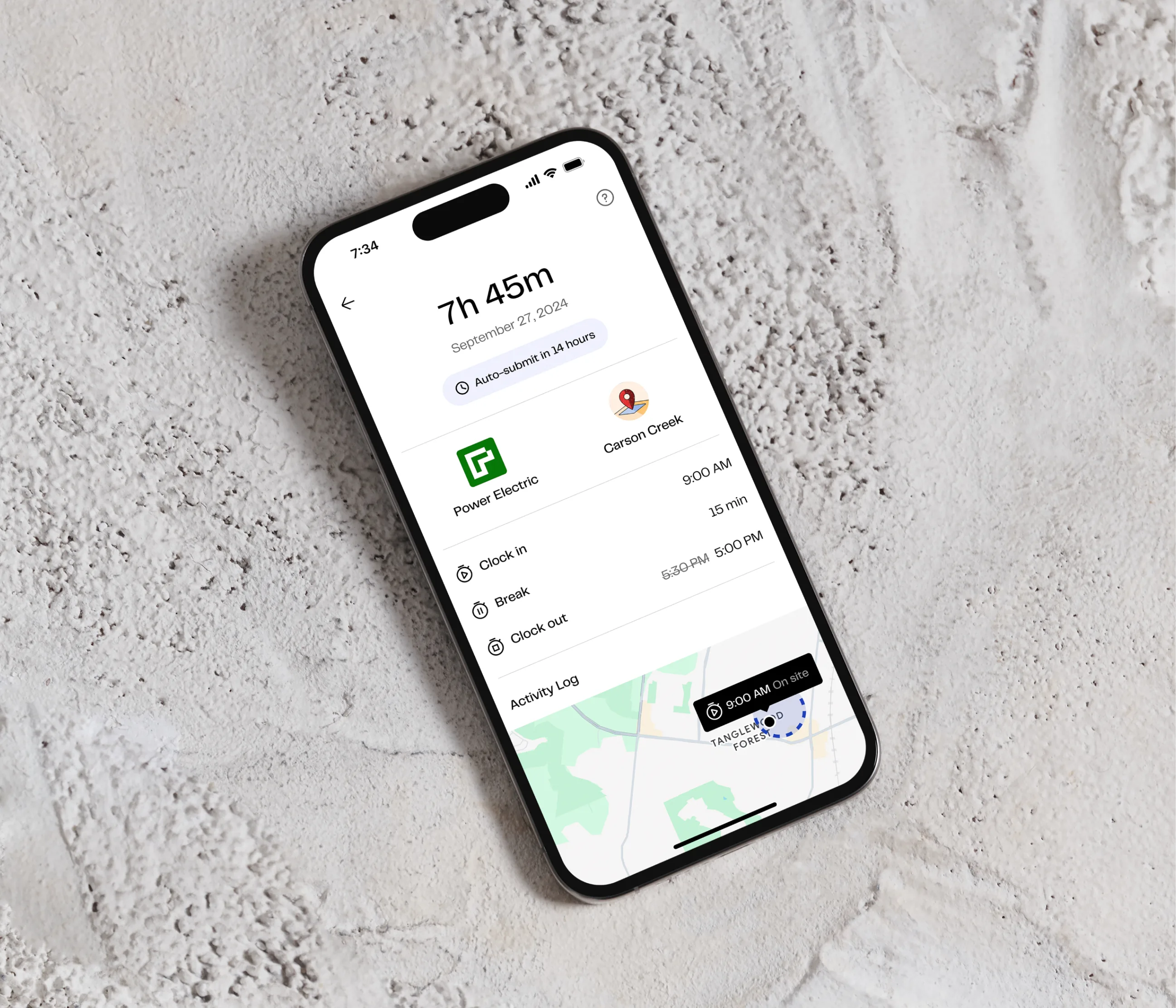 Buildforce time tracking app.